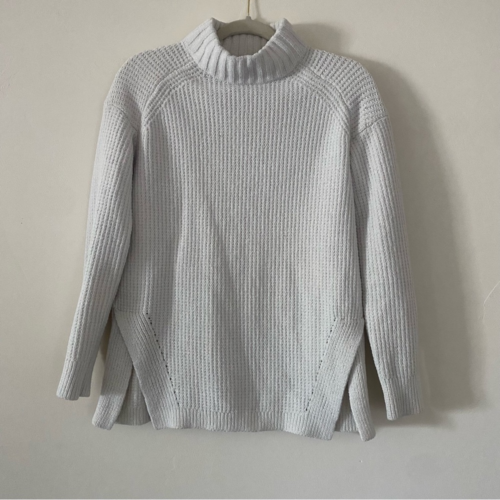 a new day white Ribbed Turtleneck Sweater